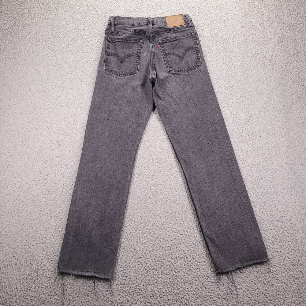 LEVIS Jeans Size 24 Wedgie Straight Mid Rise Gray Premium Denim 24x26